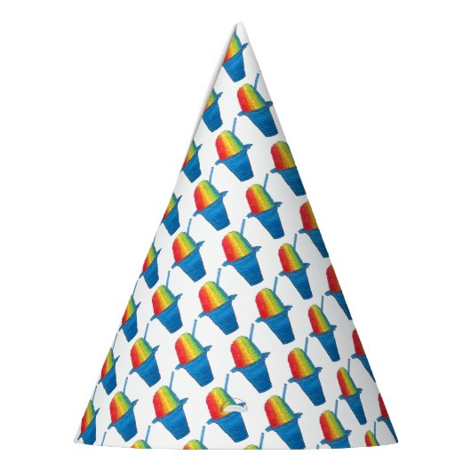 Rainbow Hawaiian Rainbow Shave Ice Dessert Hawaii Feesthoedjes (Links)