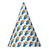 Rainbow Hawaiian Rainbow Shave Ice Dessert Hawaii Feesthoedjes (Rechts)