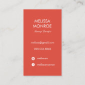 Rainbow Healing Hand Bodywork Massage Visitekaartje (Achterkant)