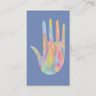 Rainbow Healing Hand Periwinkle Visitekaartje
