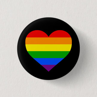 "RAINBOW HEART" 1,25 inch Ronde Button 3,2 Cm