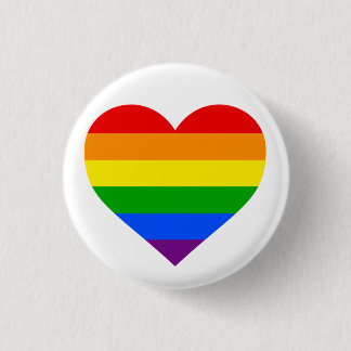 "RAINBOW HEART" 1,25 inch Ronde Button 3,2 Cm