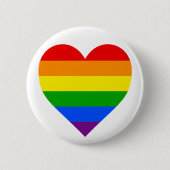 "RAINBOW HEART" 6-inch Ronde Button 5,7 Cm (Voorkant)