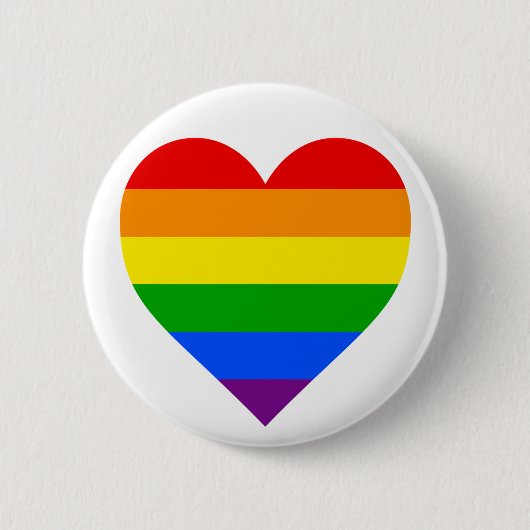 "RAINBOW HEART" 6-inch Ronde Button 5,7 Cm (Voorkant)