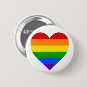 "RAINBOW HEART" 6-inch Ronde Button 5,7 Cm (Voorkant /achterkant)