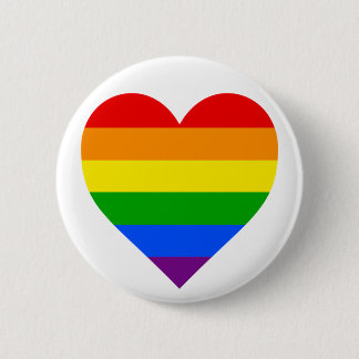 "RAINBOW HEART" 6-inch Ronde Button 5,7 Cm