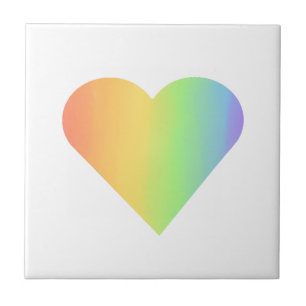Rainbow Heart Accent Keramische Tegel Tegeltje