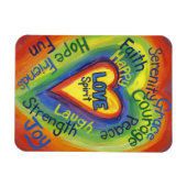 Rainbow Heart Art Inspirerend Fridge Magnets Magneet (Horizontaal)