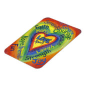 Rainbow Heart Art Inspirerend Fridge Magnets Magneet (Linkerzijde)