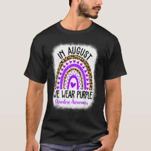 Rainbow Heart August We Draag Paarse overdosis T-shirt