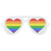 RAINBOW HEART AVIATOR ZONNEBRIL (Voorkant)