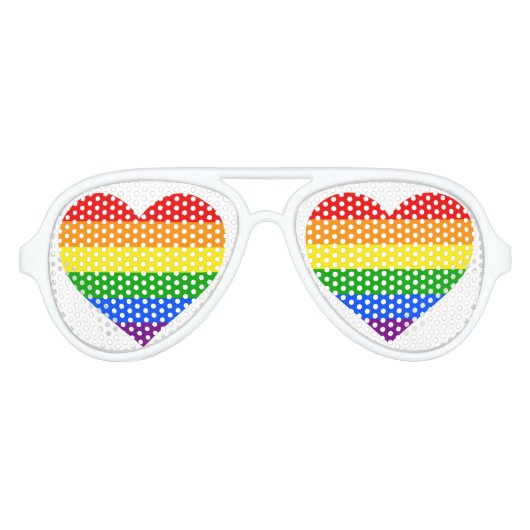 RAINBOW HEART AVIATOR ZONNEBRIL (Voorkant)