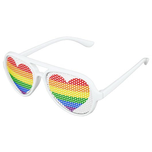 RAINBOW HEART AVIATOR ZONNEBRIL (Gekanteld)