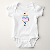 Rainbow Heart Baby Bodysuit (Voorkant)
