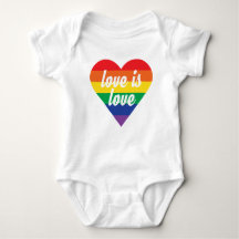 Rainbow Heart Baby Shirt - Liefde is liefde