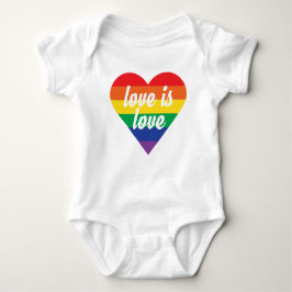 Rainbow Heart Baby Shirt - Liefde is liefde