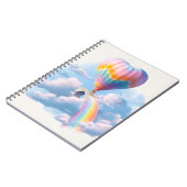 Rainbow Heart Balloon Sky Bridge Notitieboek (Linkerzijde)