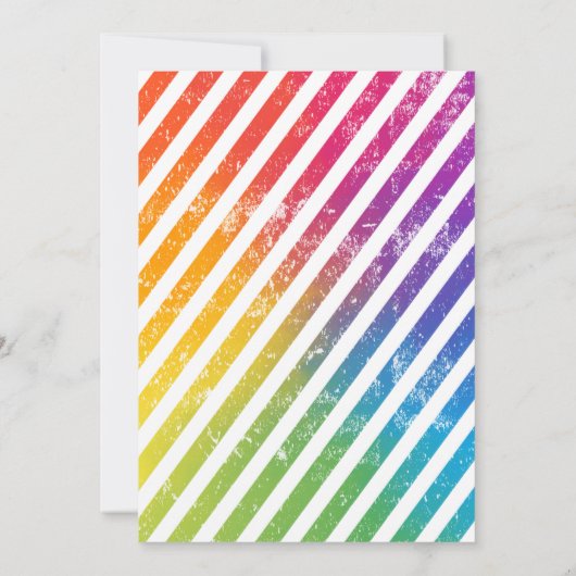 Rainbow Heart Balloons Girly verjaardagsfeestje Kaart (Achterkant)