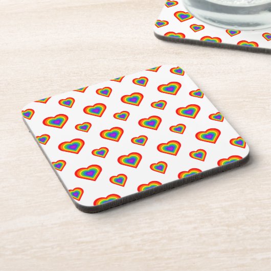 Rainbow Heart Bier Onderzetter (Linkerzijde)