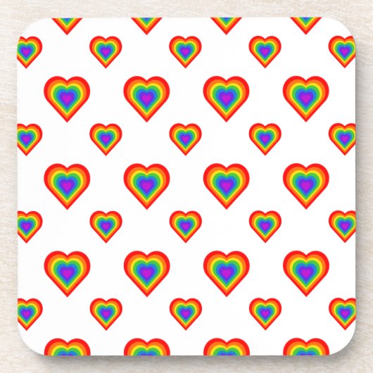 Rainbow Heart Bier Onderzetter (Voorkant)