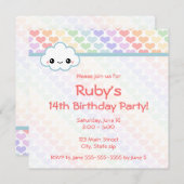 Rainbow Heart Birthday Kaart (Voorkant / Achterkant)