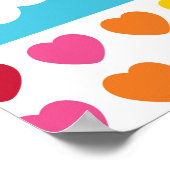 Rainbow Heart Birthday Personalized Banner Sign Poster (Hoek)