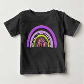 Rainbow Heart Boho Doodle T-Shirt (Voorkant)