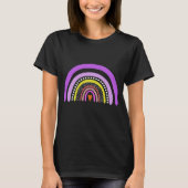Rainbow Heart Boho Doodle T-Shirt (Voorkant)