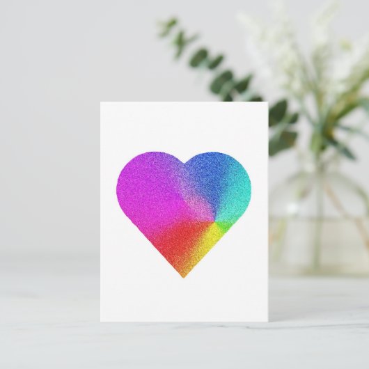 Rainbow Heart Briefkaart (Staand voorkant)