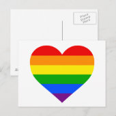"RAINBOW HEART" BRIEFKAART (Voorkant / Achterkant)