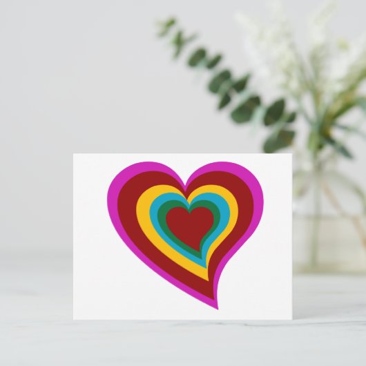 Rainbow Heart Briefkaart (Staand voorkant)