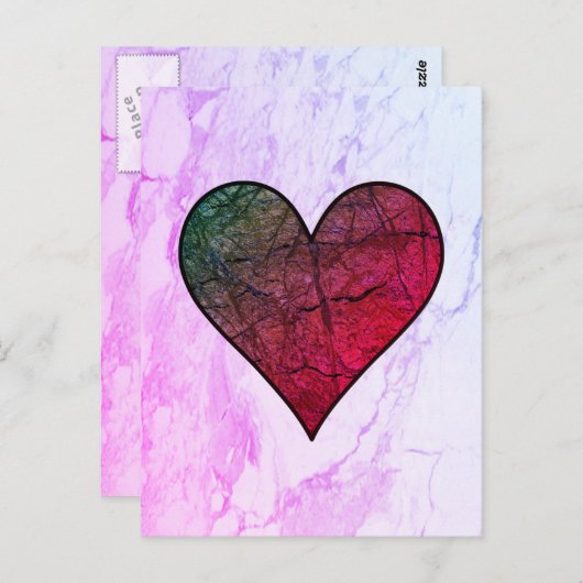 Rainbow Heart Briefkaart (Voorkant / Achterkant)