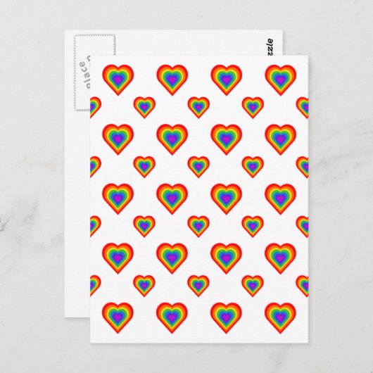 Rainbow Heart Briefkaart (Voorkant / Achterkant)