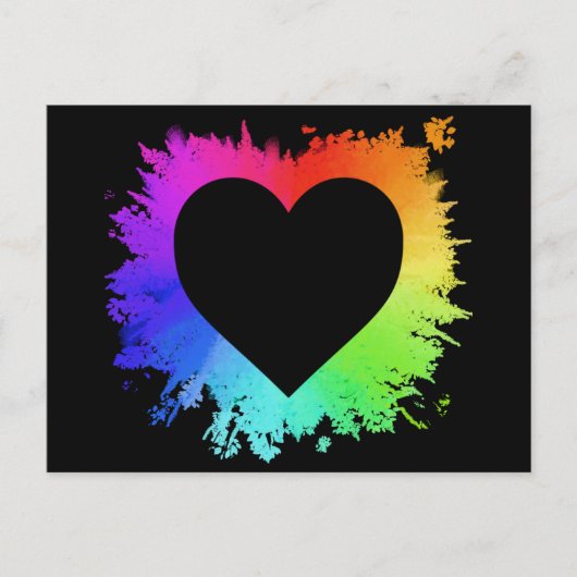 Rainbow Heart Briefkaart (Voorkant)