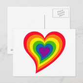 Rainbow Heart-briefkaart Briefkaart (Voorkant / Achterkant)