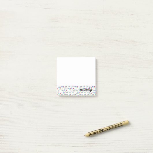 Rainbow Heart Bubbles Post-it® Notes (Op bureau)