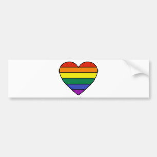 Rainbow Heart Bumpersticker