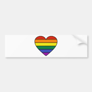 Rainbow Heart Bumpersticker