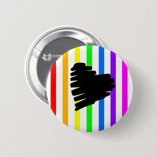 Rainbow Heart Button (Voorkant /achterkant)