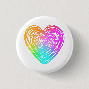Rainbow Heart Button