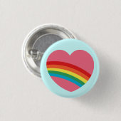 Rainbow Heart Button van 80 s (Voorkant /achterkant)