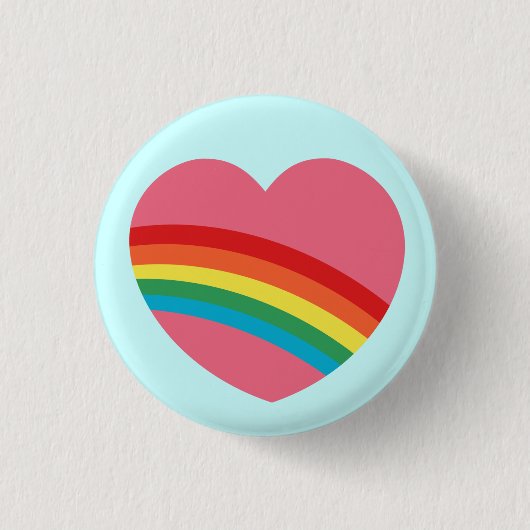 Rainbow Heart Button van 80 s (Voorkant)