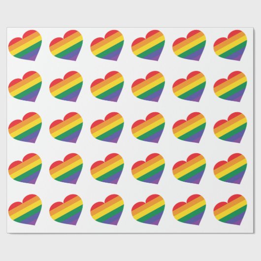 Rainbow Heart Cadeaupapier (Vlak)
