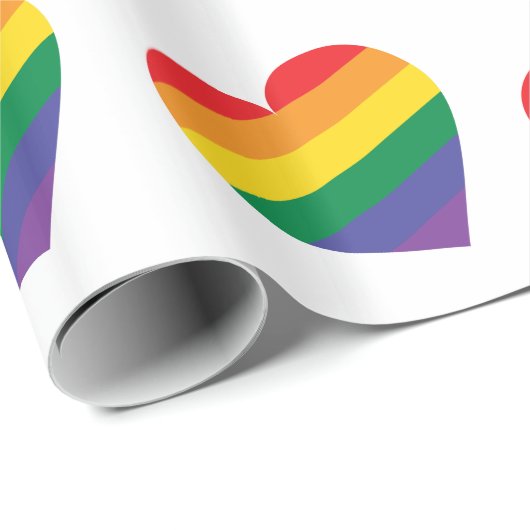 Rainbow Heart Cadeaupapier (Rol Hoek)