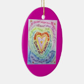 Rainbow Heart Cancer kan geen versiering uitvoeren Keramisch Ornament (Rechts)