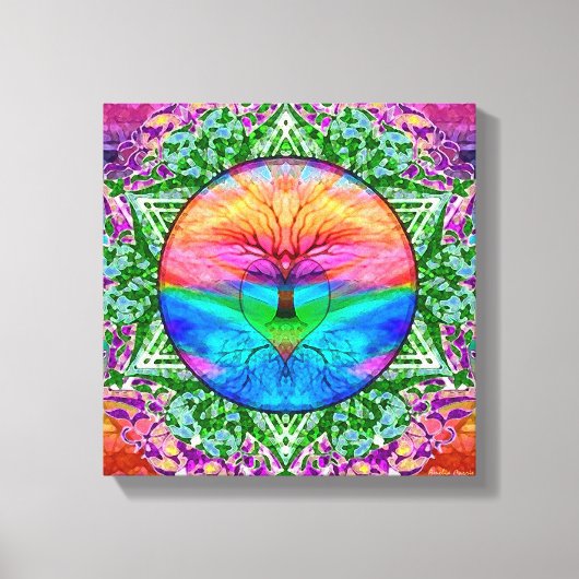 Rainbow Heart Canvas Afdruk (Voorkant)