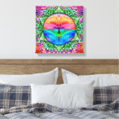 Rainbow Heart Canvas Afdruk (Insitu (Slaapkamer))