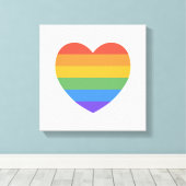 Rainbow Heart Canvas Afdruk (Insitu (Houten vloer))