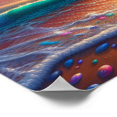 Rainbow Heart Cloud Over the Beach Poster (Hoek)