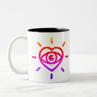 Rainbow Heart Coffee Mok